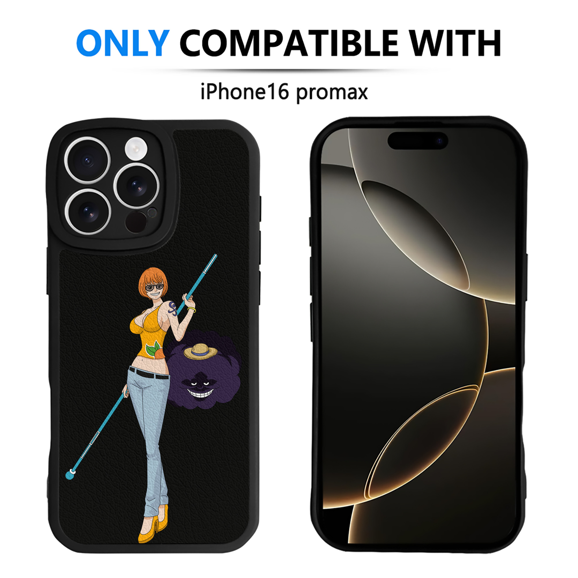（画像用） ワンピース ナミ ONE PIECE Nami 【iPhone 16シリーズ対応】シリコンスマホケース（レザー調） 材質：シリコン